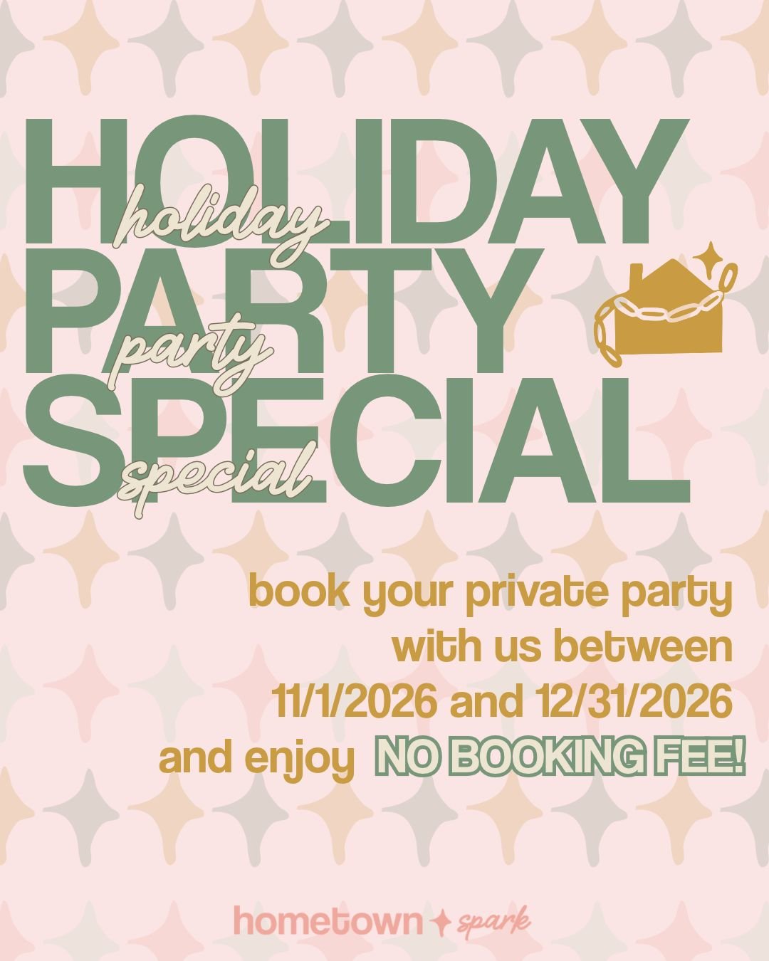 Our well loved holiday private party special is back! ✨🥳 Permanent jewelry and ear piercings are the perfect edition to your holiday party, corporate event, birthday party, event, or festive girls night!! 🦃🎃🎄🎅🏻

Book a private party with Hometo