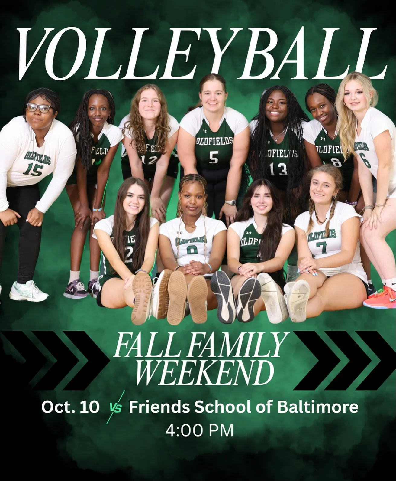 Join us at the volleyball court for our FALL FAMILY WEEKEND game at 4:00 PM today, Oct. 10.