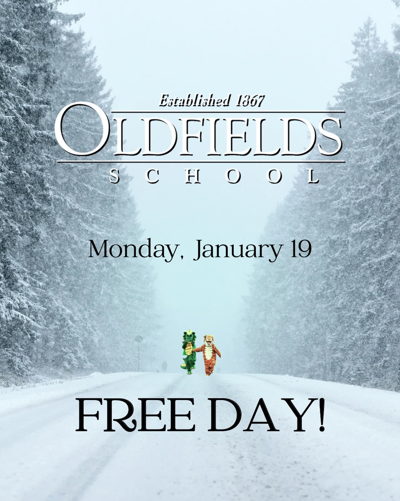 Due to freezing temperatures &amp; in honor of MLK, Jr., tomorrow will be a FREE DAY! Check your email for details.