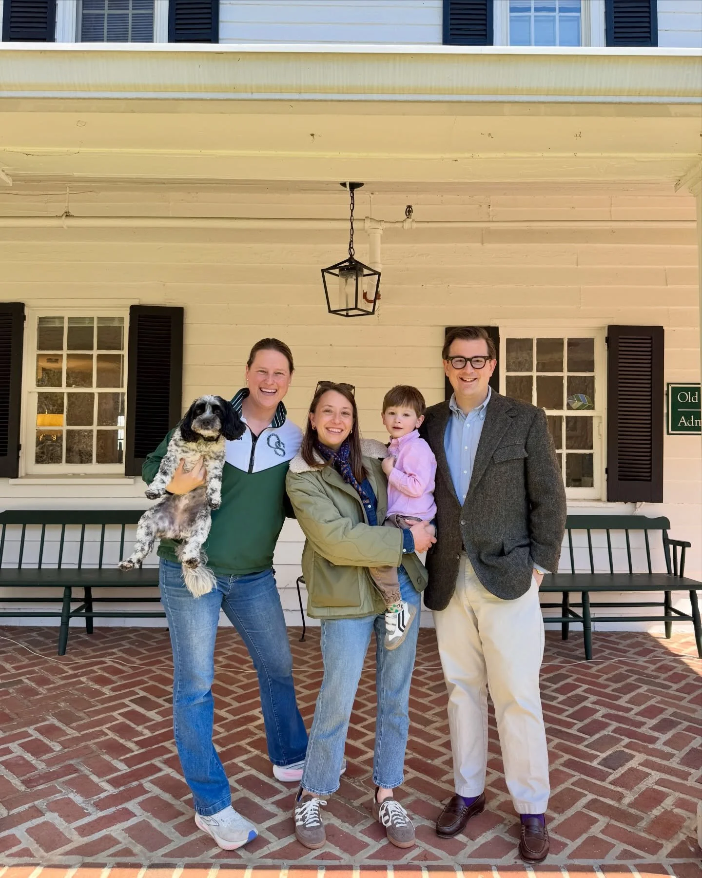 We love when alumnae/past faculty &amp; staff drop in! So wonderful to see Anna &lsquo;07, Ryan and their son who was beyond excited to find the Thing-a-Ma-Bob! Points for the WHITE TEAM! Come back soon!
