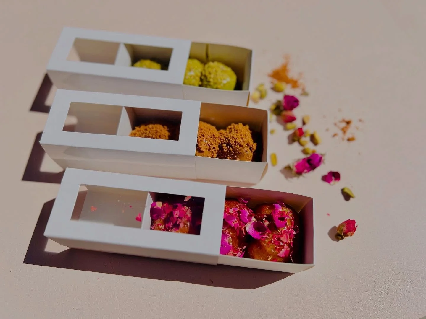Which one would you go for? 

1. Pistachio
2. Rose 🌹 
3. Biscoff

#dessertcart #bayarea #bayareaeats