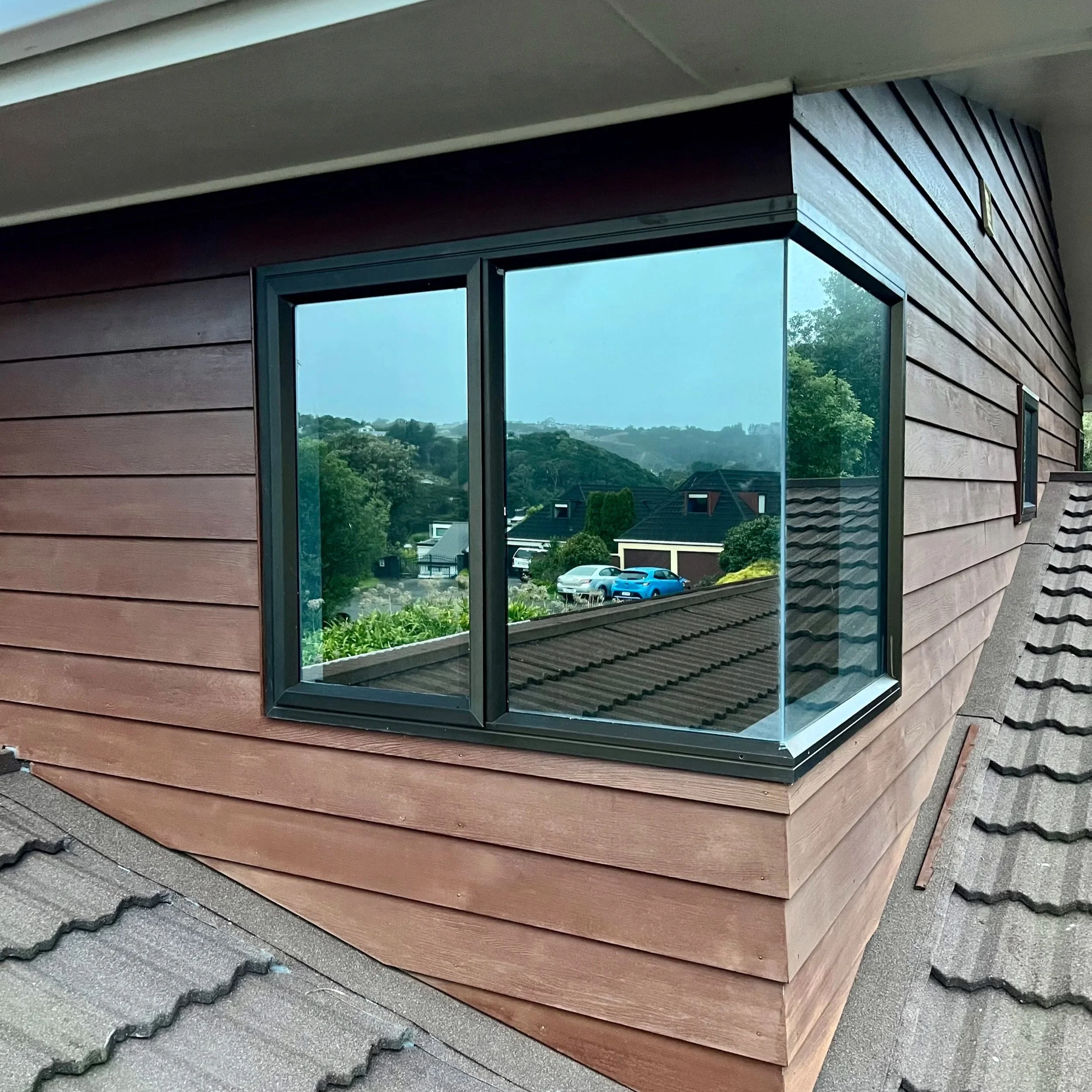 A leaking window that was removed by CRD Build Solutions and filled in with new timber weatherboards as part of a home renovation