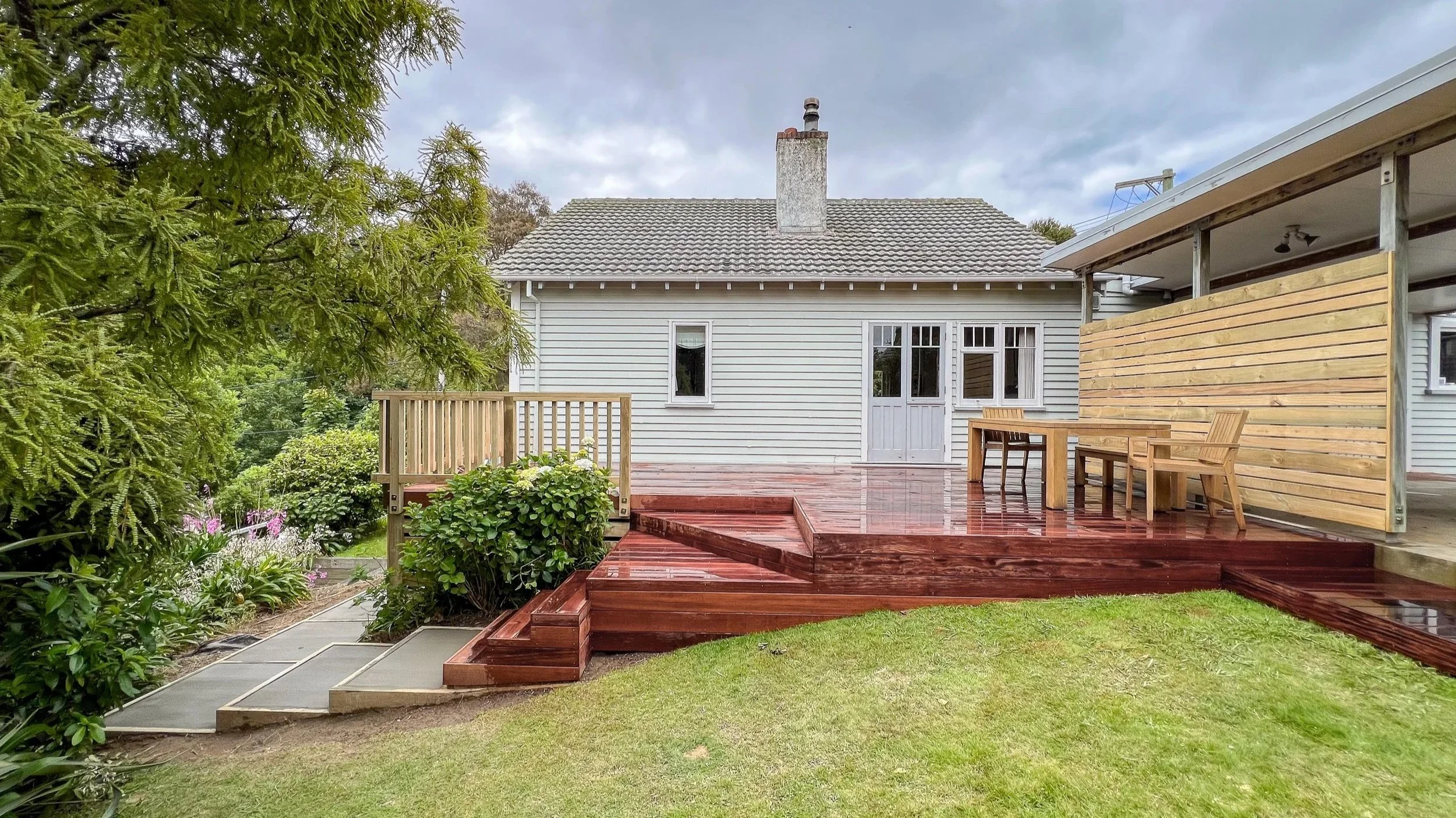 Kwila hardwood decking and landscaping in Ngaio Wellington