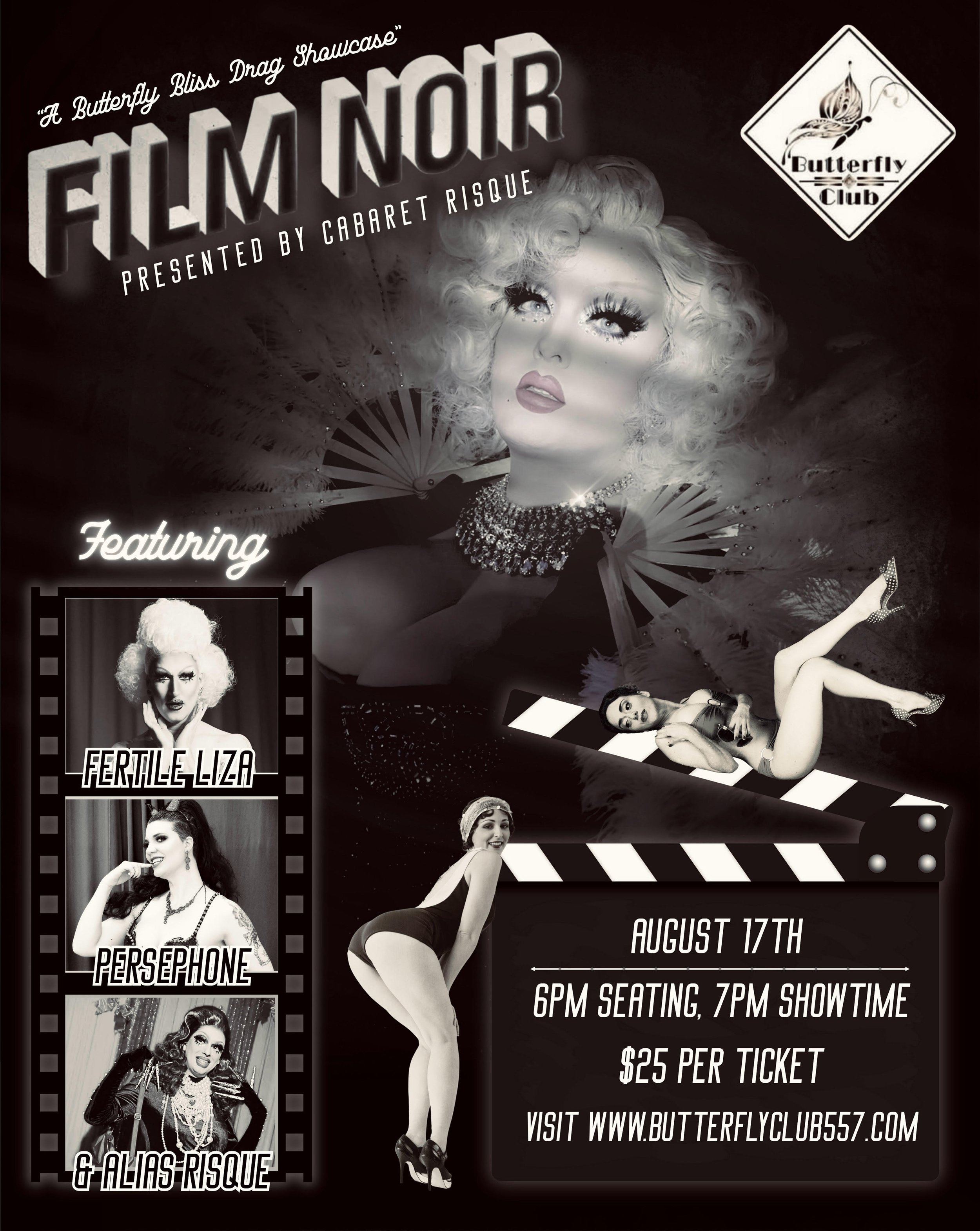 Butterfly Bliss: "Film Noir" Speakeasy Themed Drag Show