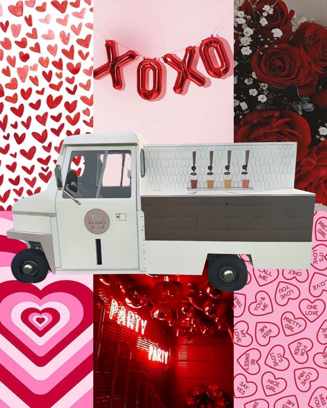 Happy Valentine&rsquo;s Day! 💕 You&rsquo;ll fall in love with @baldoriabartruck at your party this year 🌹🥂🛻