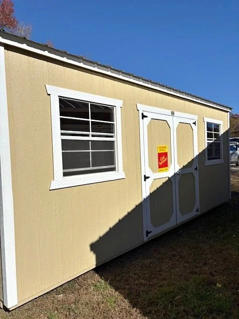12x20 Beautiful Beige storage shed