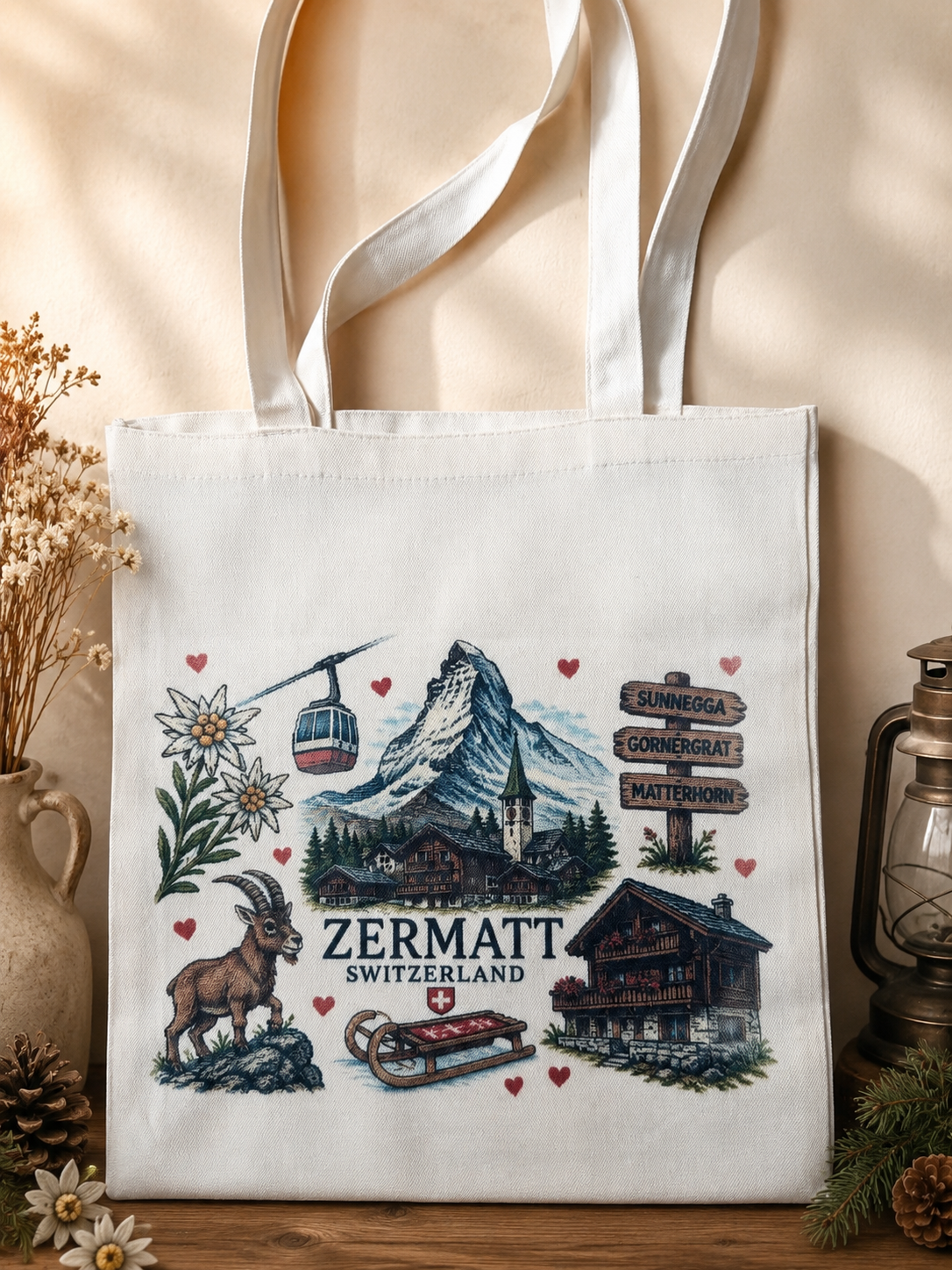 Zermatt Icons Tote Bag