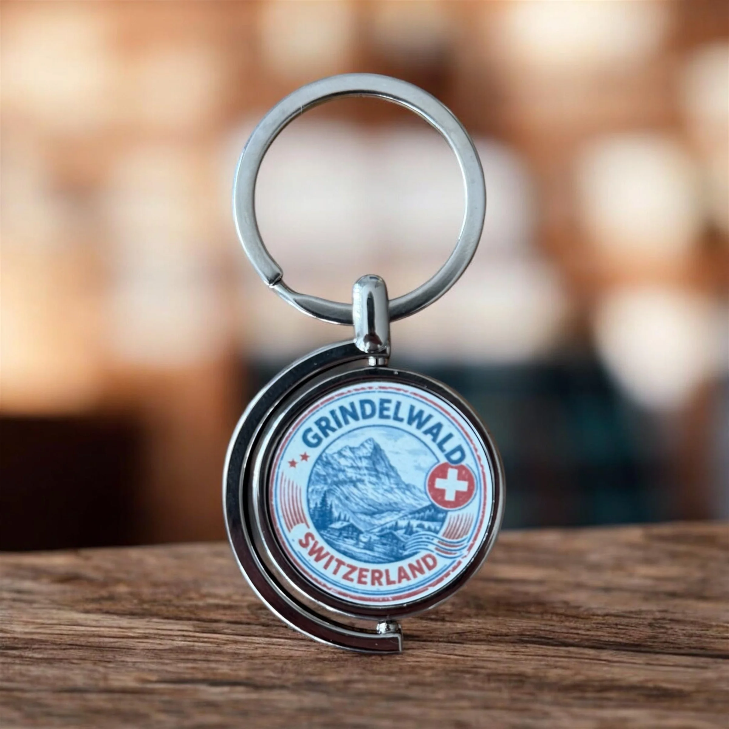 Grindelwald Drehbarer Schlüsselanhänger Metal