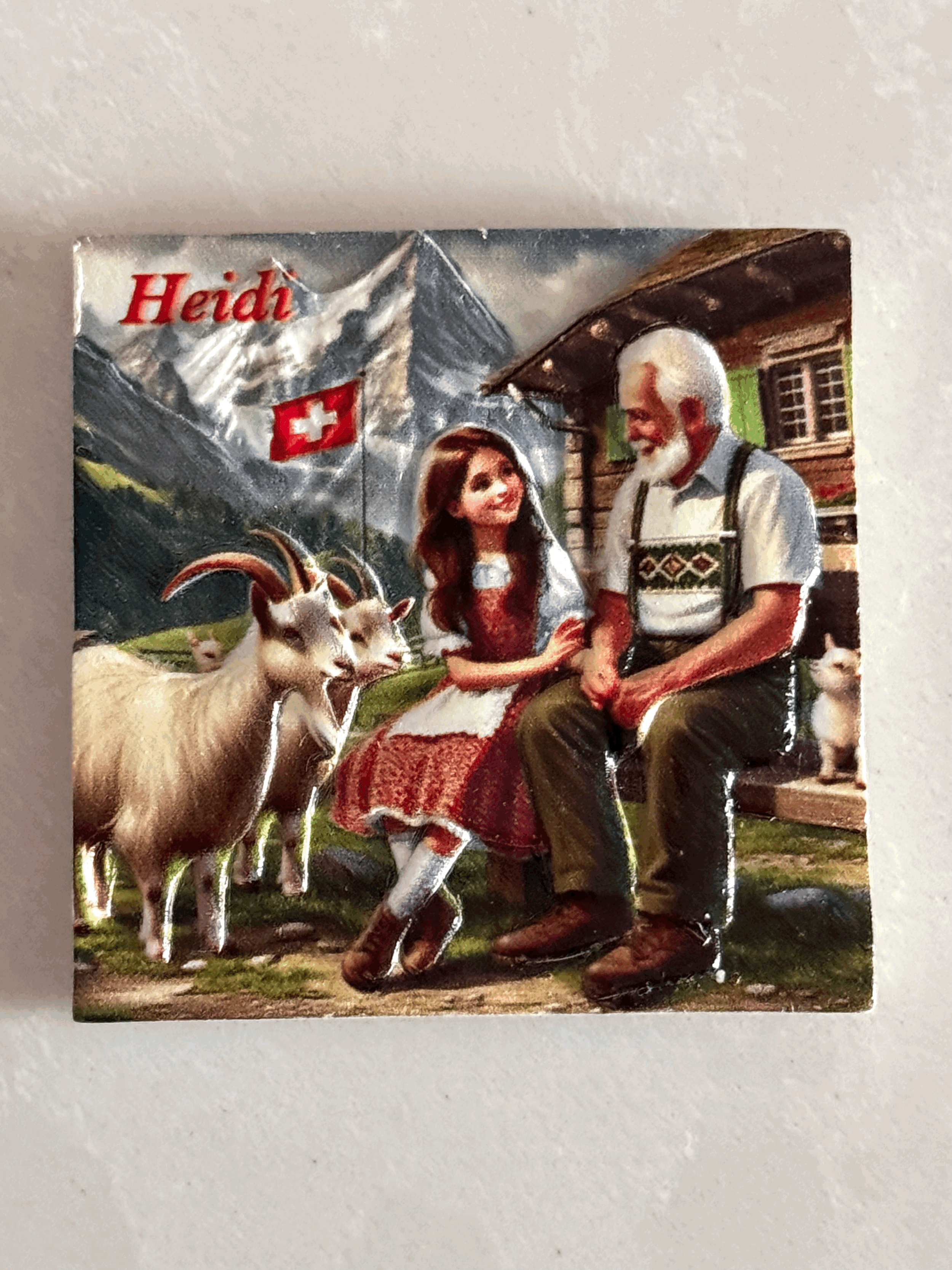 Heidi und Grossvater Magnet