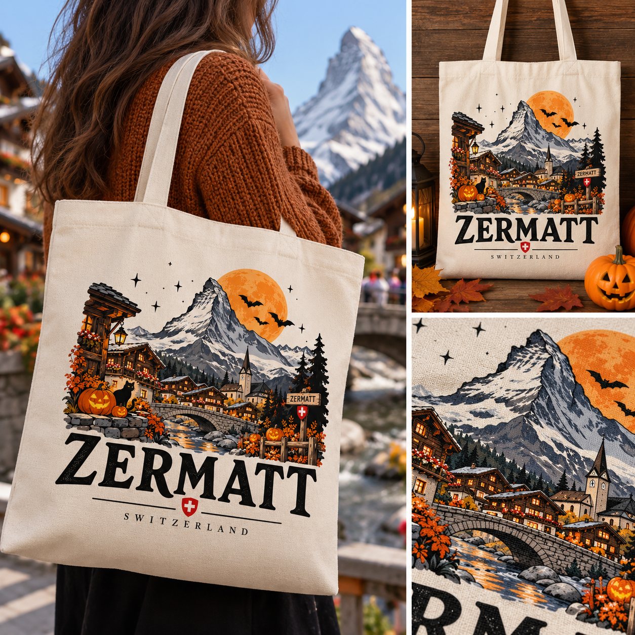 Halloween in Zermatt Tote bag
