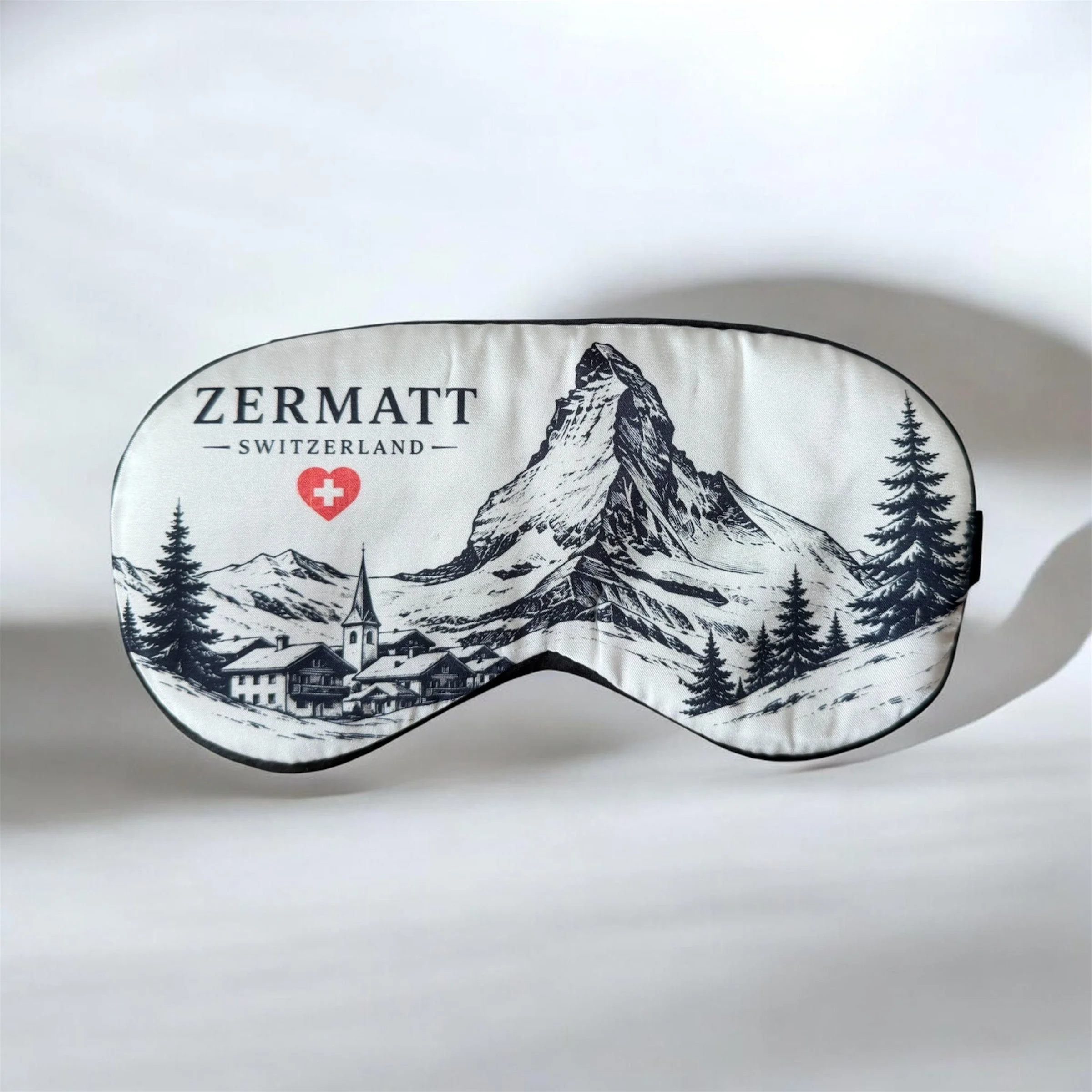 Zermatt Black and White Sleep Mask