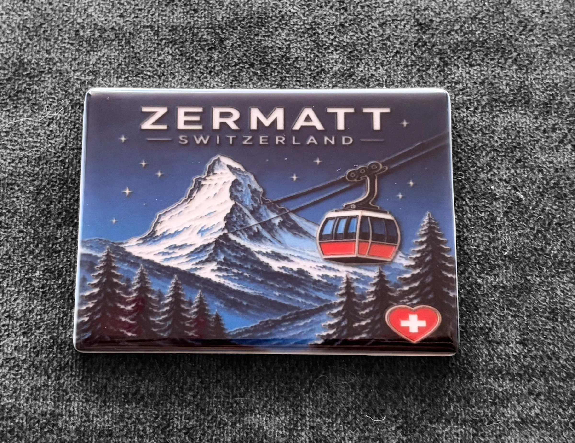 Zermatt night Ceramic Magnet
