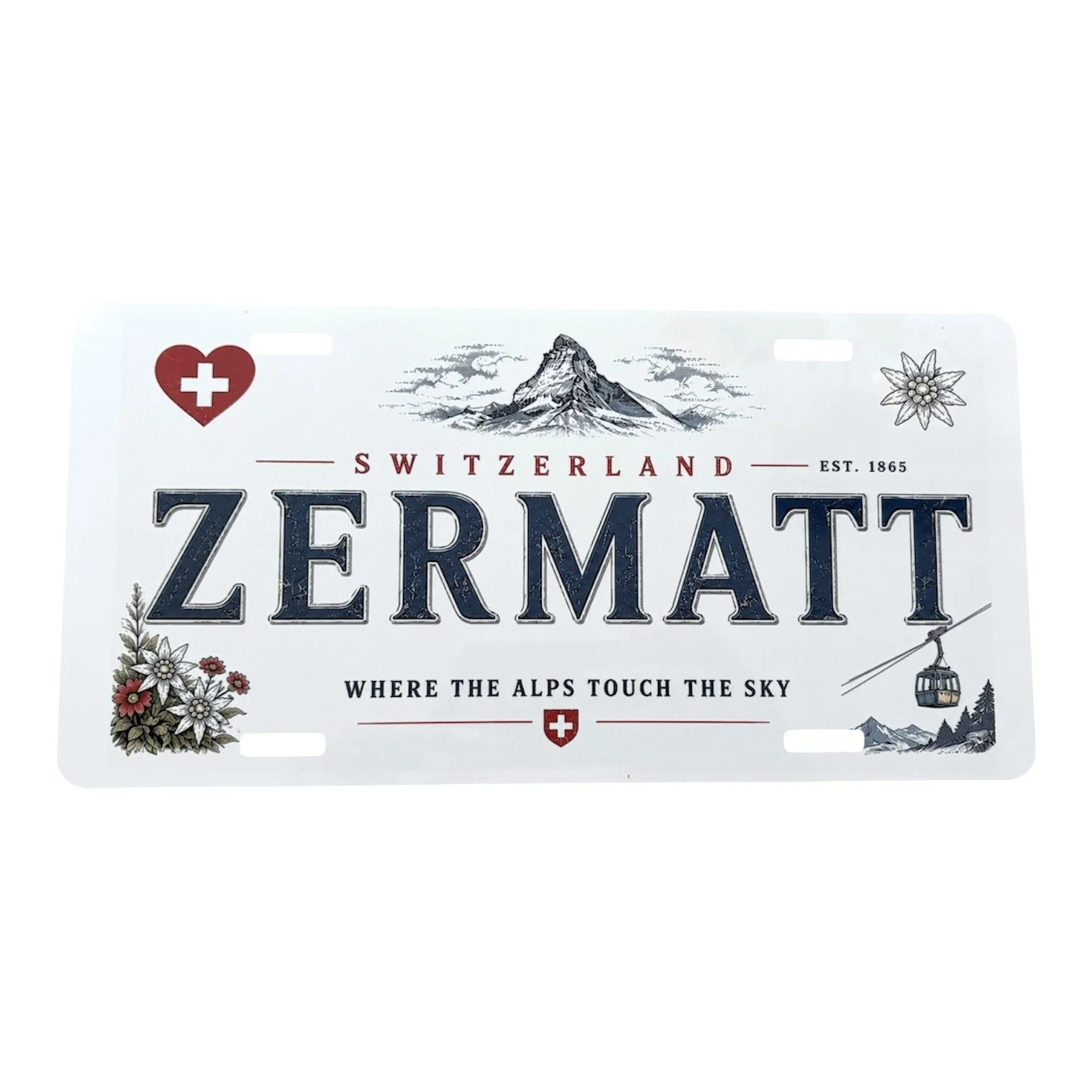 License Plate Zermatt Model 2