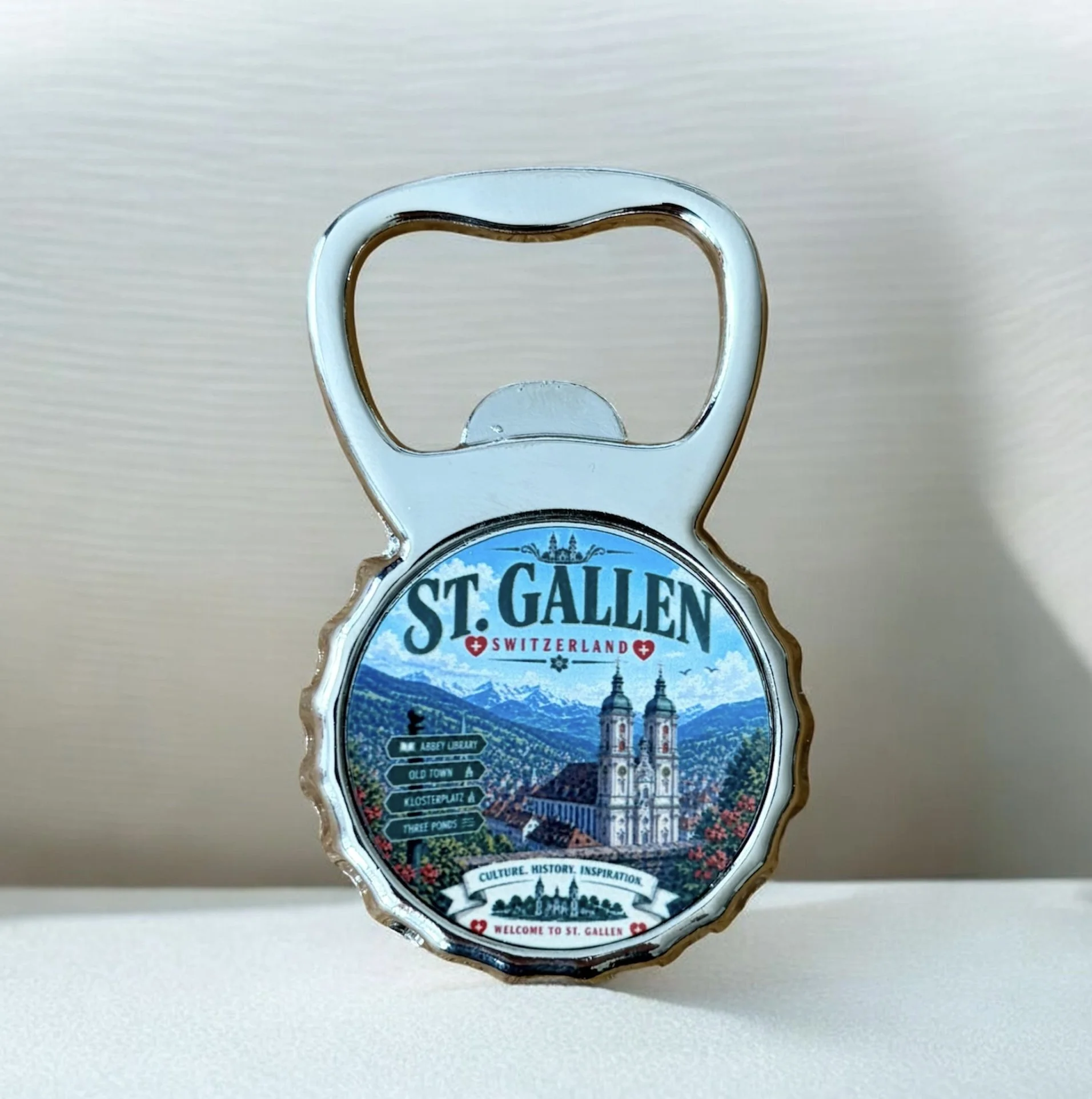 St. Gallen Metal Bottle Opener Magnet