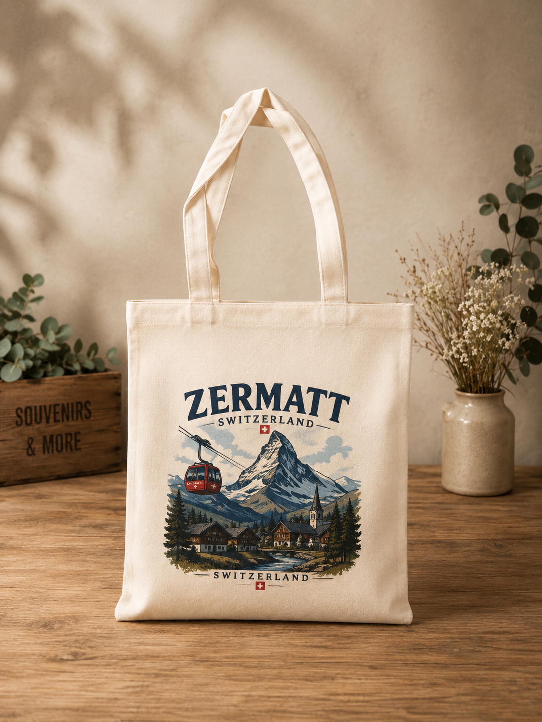 Gondel Zermatt Tote Bag