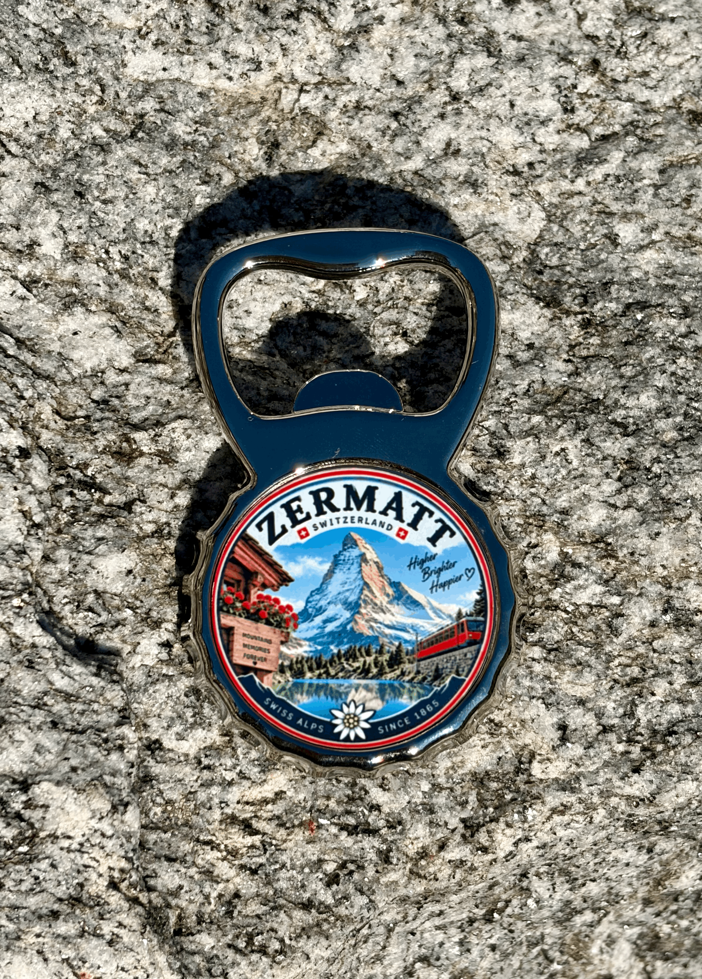 Matterhorn Bottle Opener Metal Magnet
