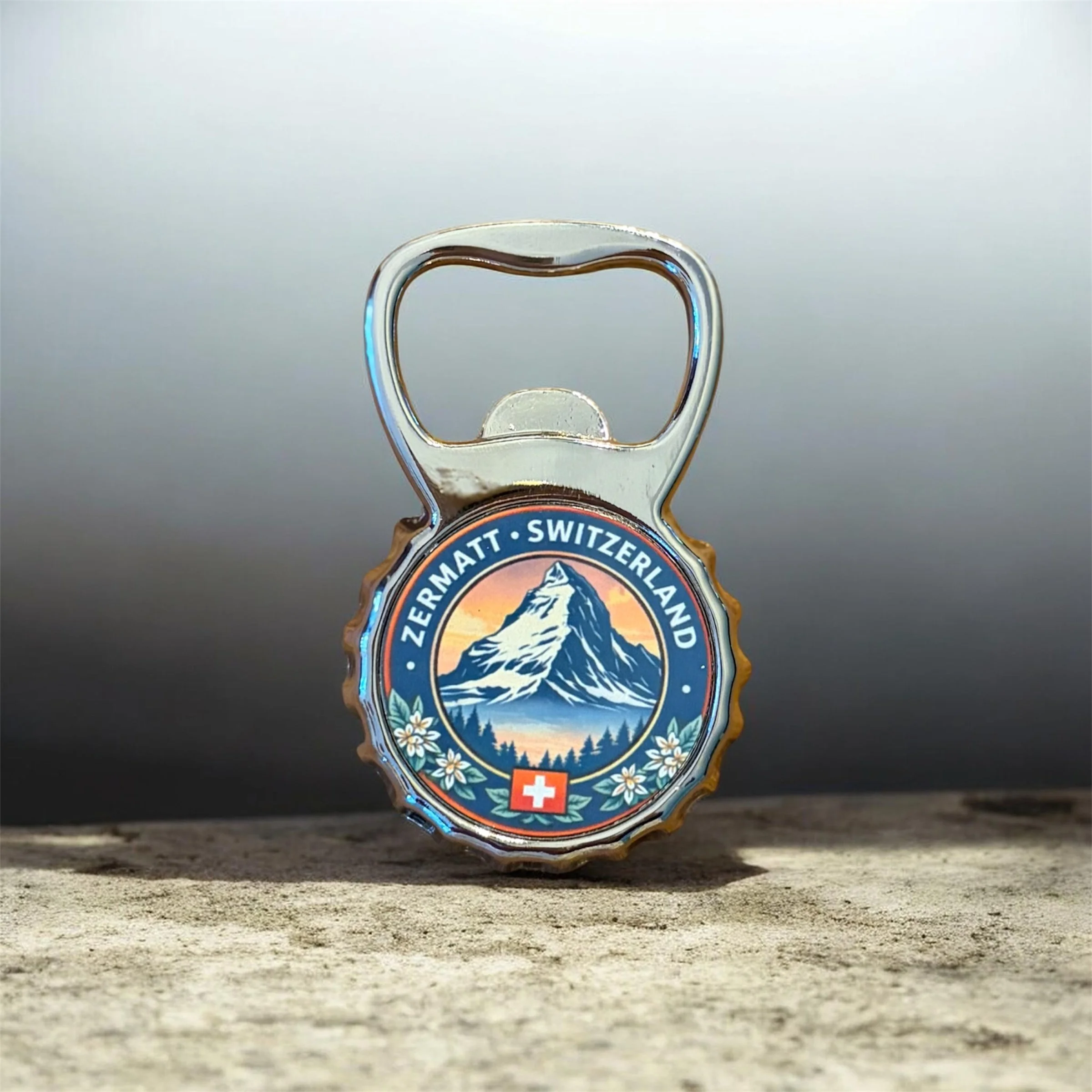 Zermatt  Metal Bottle Opener Magnet
