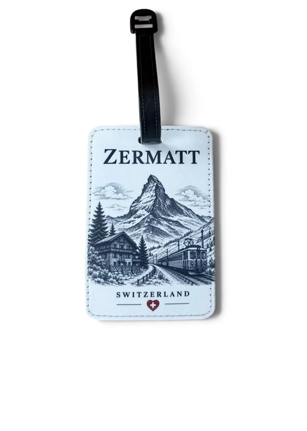 Zermatt S/W Gepäckanhänger