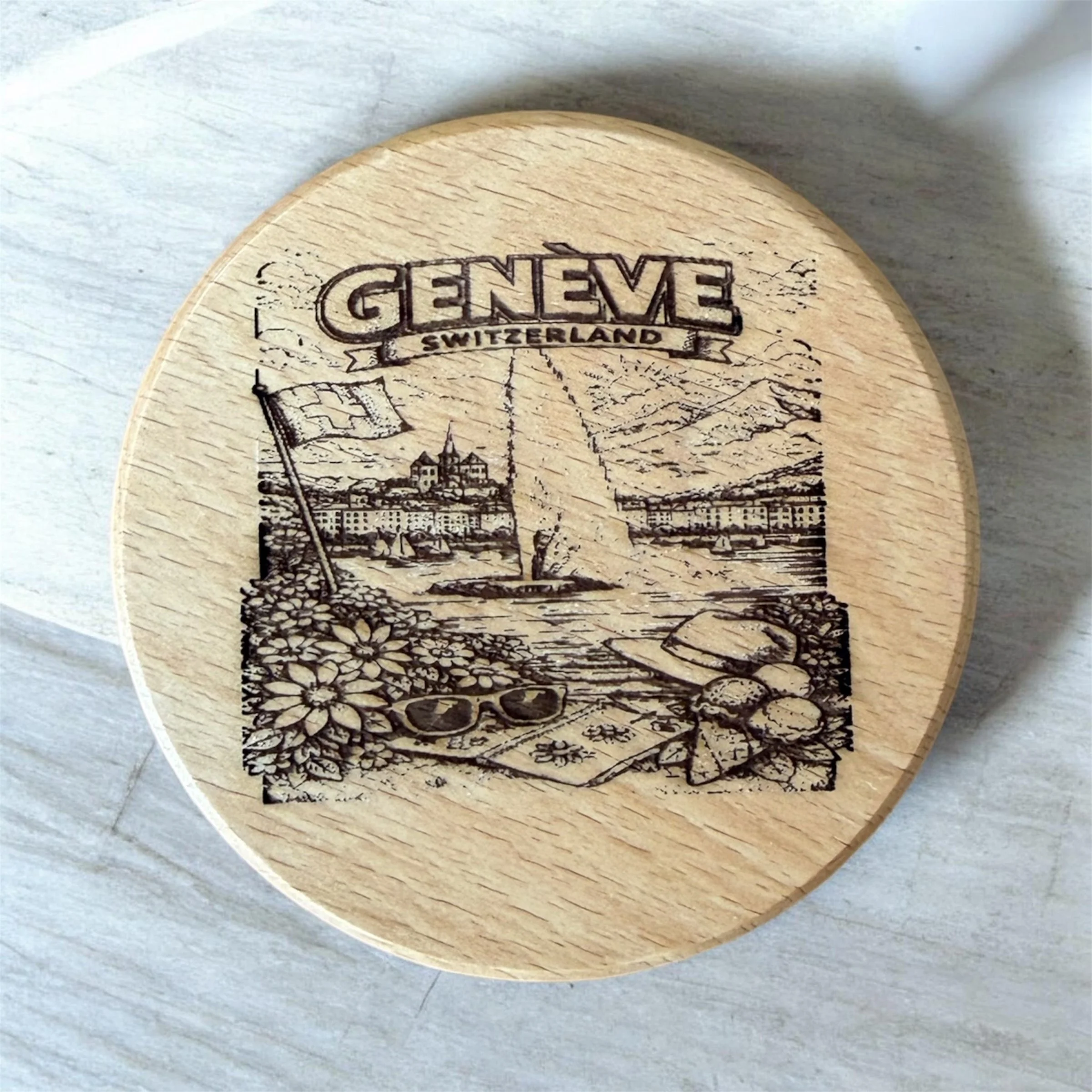 Geneva Wood Coaster