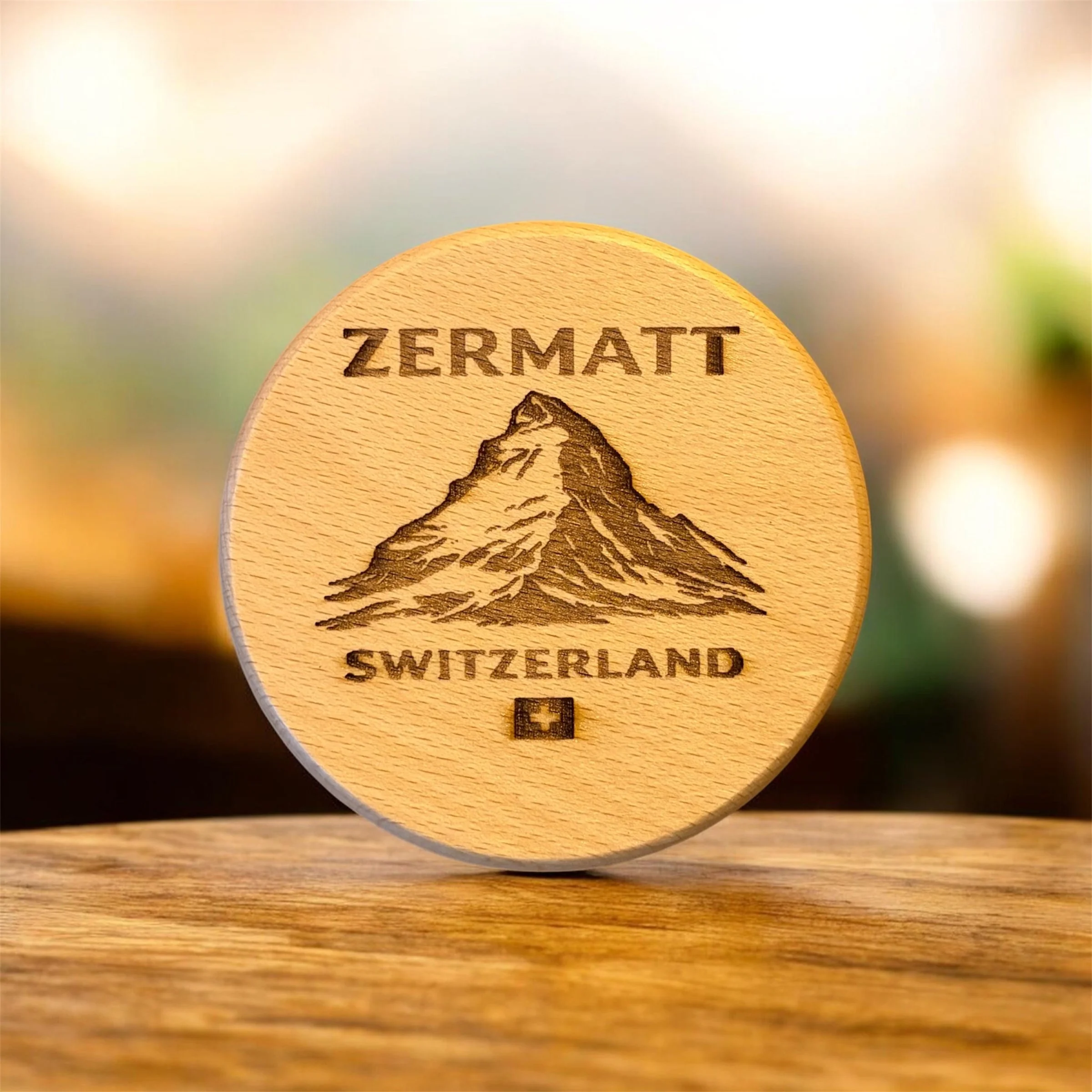 Zermatt Untersetzer Holz