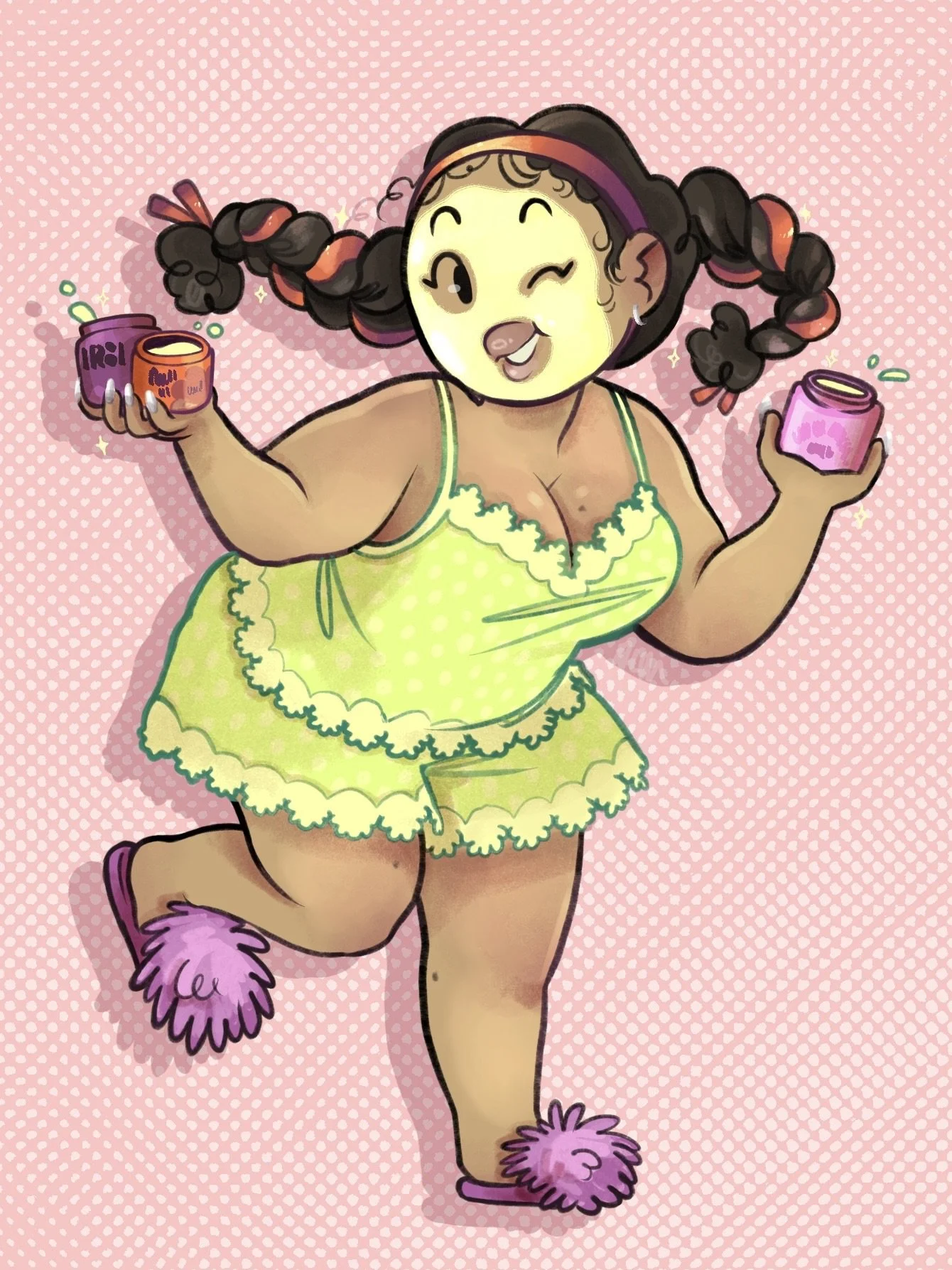 "Yesenia (Brick House) Sleepover Sticker Design" - 2026 || Digital, Procreate
