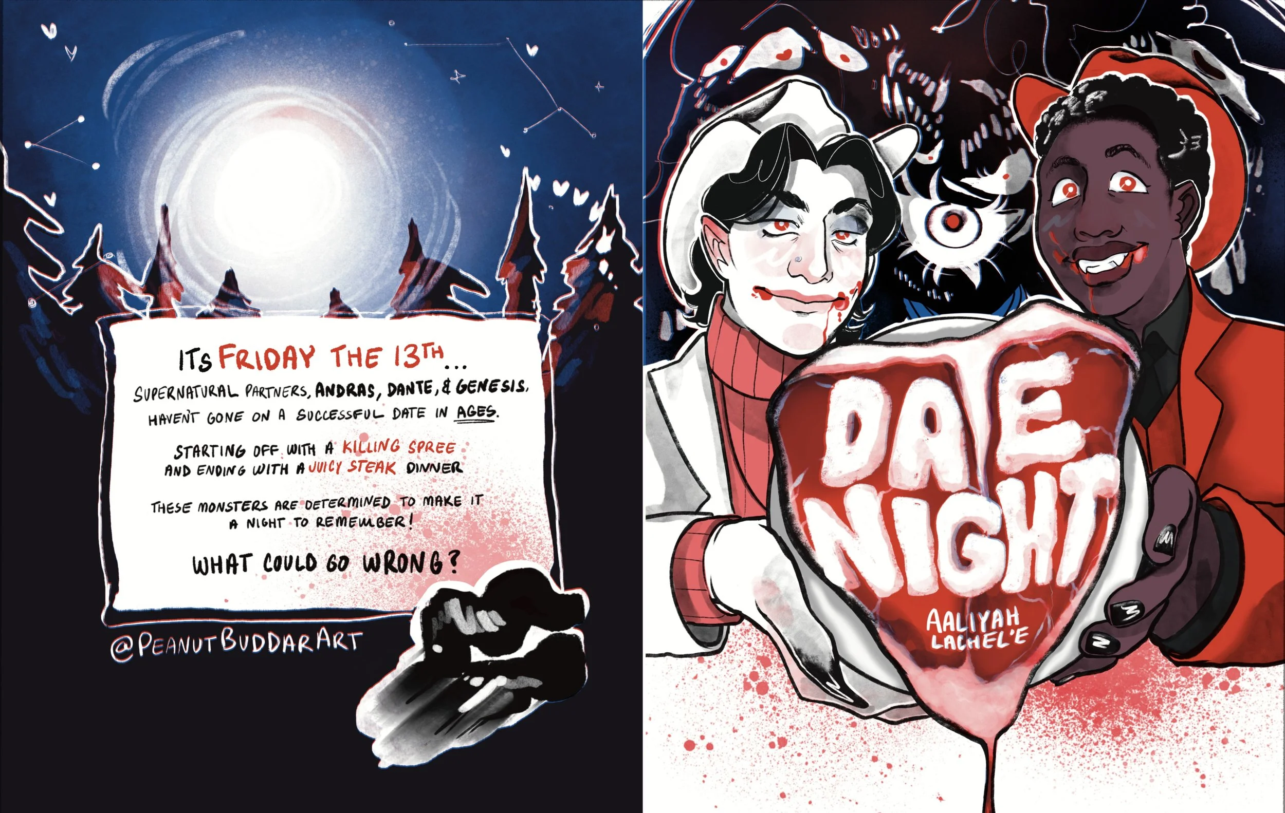 "Date Night" cover - 2023

| Made for risograph printing