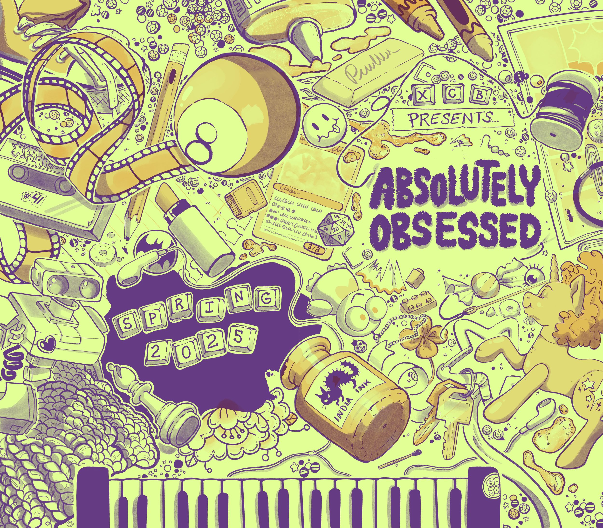 "Absolutely Obsessed" cover for Xerox Candy Bar - 2025

| Made for risograph printing