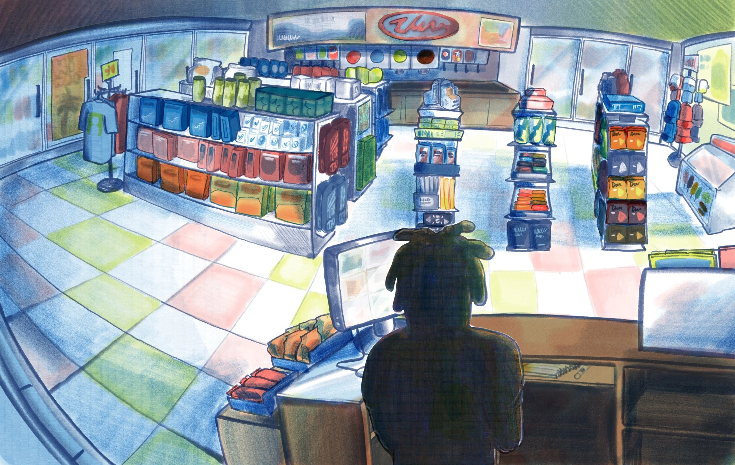 "Big Gulp Interior" - 2025 | Digital Illustration, Procreate