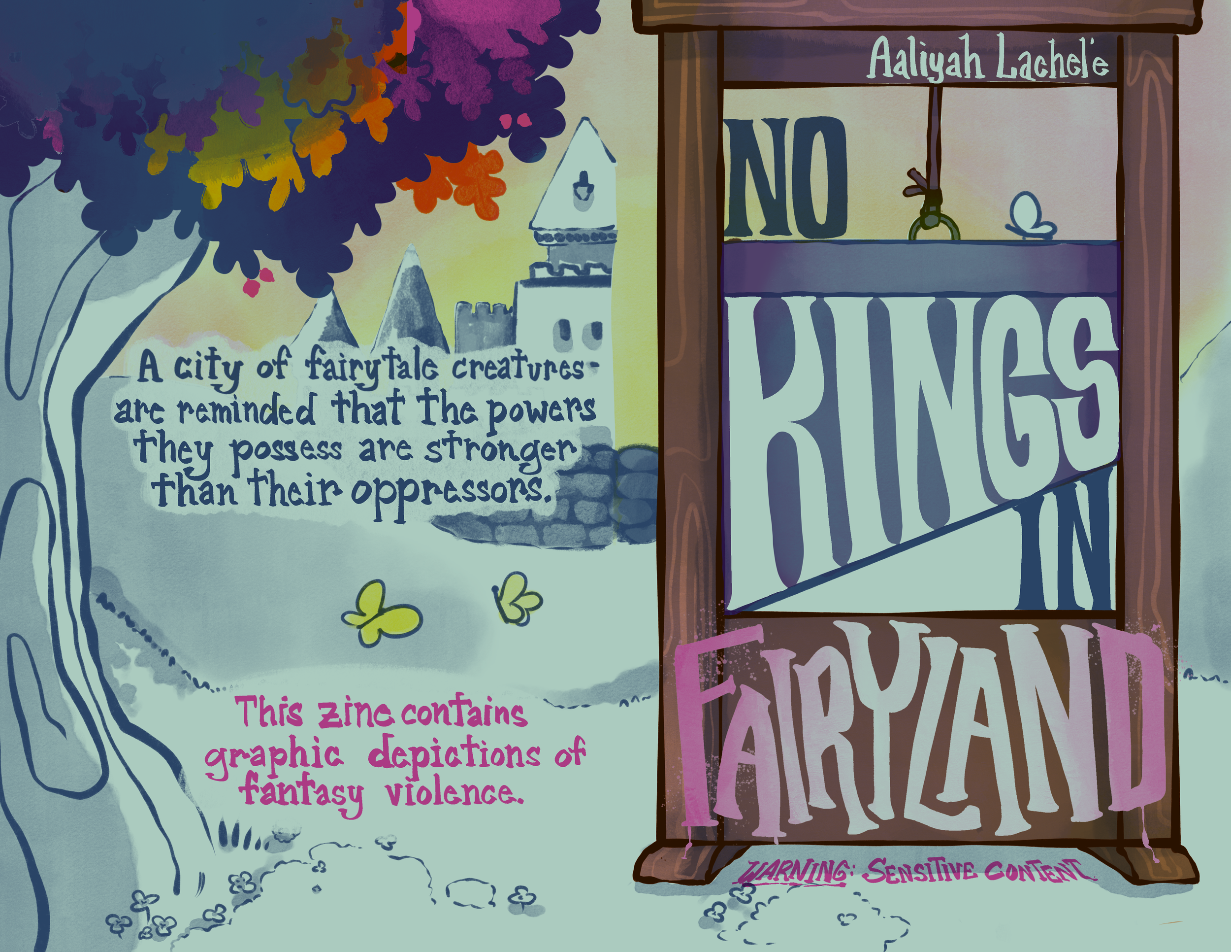 "No Kings In Fairyland" cover - 2025

| Made for risograph printing