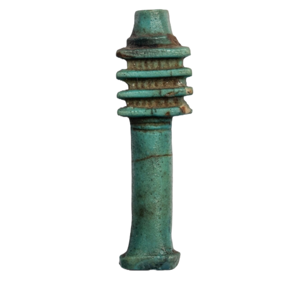 Large Turquoise Djed Amulet
