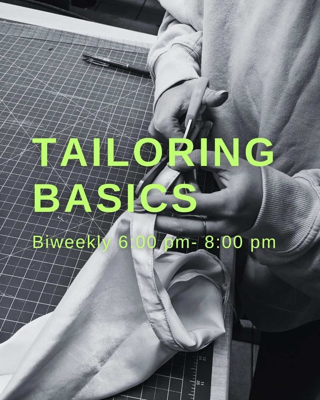 Stitch your own story ✂️🧵

No more throwing away your favourite jeans because of one tiny rip. No more paying $40 to hem pants you could've fixed yourself in 10 minutes.

Tailoring Basics at Shoppe and Tailor is where you learn to alter, mend &amp; 