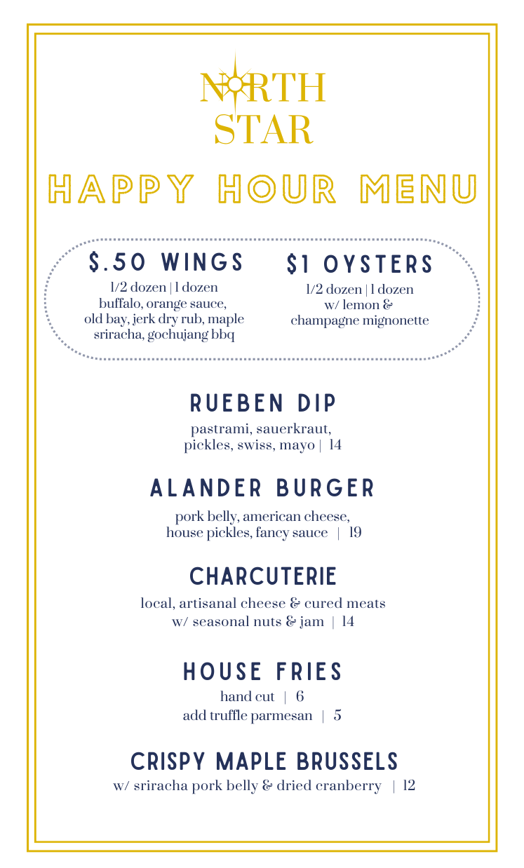Winter Happy Hour Menu
