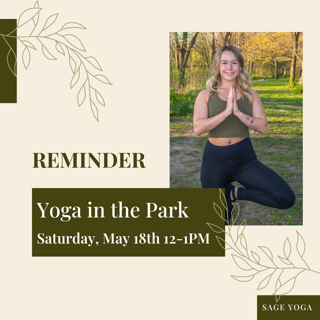 NEXT Yoga in the Park!🌳

Saturday, May 18th 12-1PM 🙏