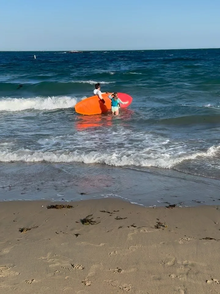 Ok&hellip; so we DIDNT paddleboard today. But we looked good in pose, right ? thank you Marsha!!! 
 #safetyfirst #findyourhappy #itsbetteroutside #paddling #capeannma