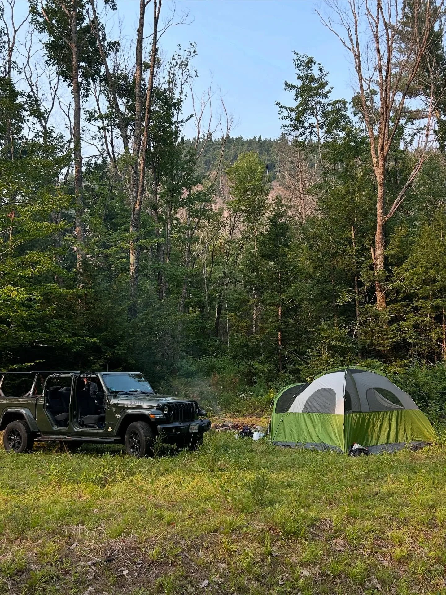 Opening Soon! A very cool (RUSTIC) Campground this fall. At the base of #cathedralledge in NH. As private as it gets.