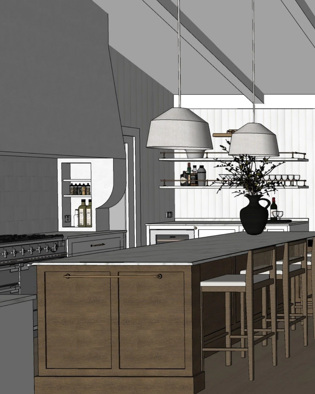 Bringing vision to life ✨

We&rsquo;re working with the incredible team at @thedesignpaddock  on this beautifully layered home, and these 3D mockups are giving us all the feels.

From the custom range hood to the integrated joinery and warm tonal pal