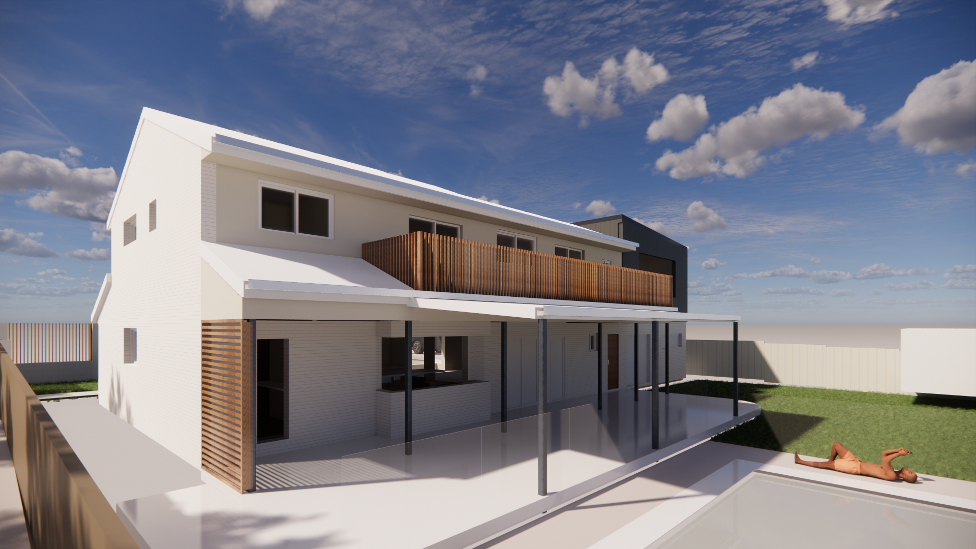 Pool Addition: A pool is planned as part of the project, providing recreational opportunities for the family and enhancing the outdoor living experience.