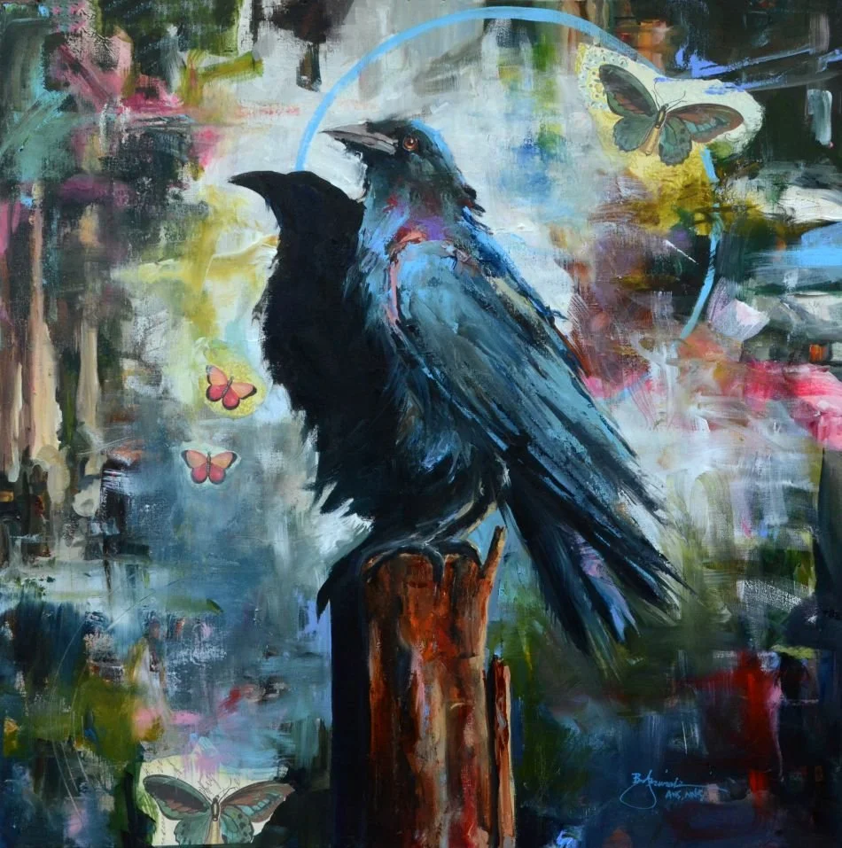 "Surrounded By Friends" 36x36 $1150