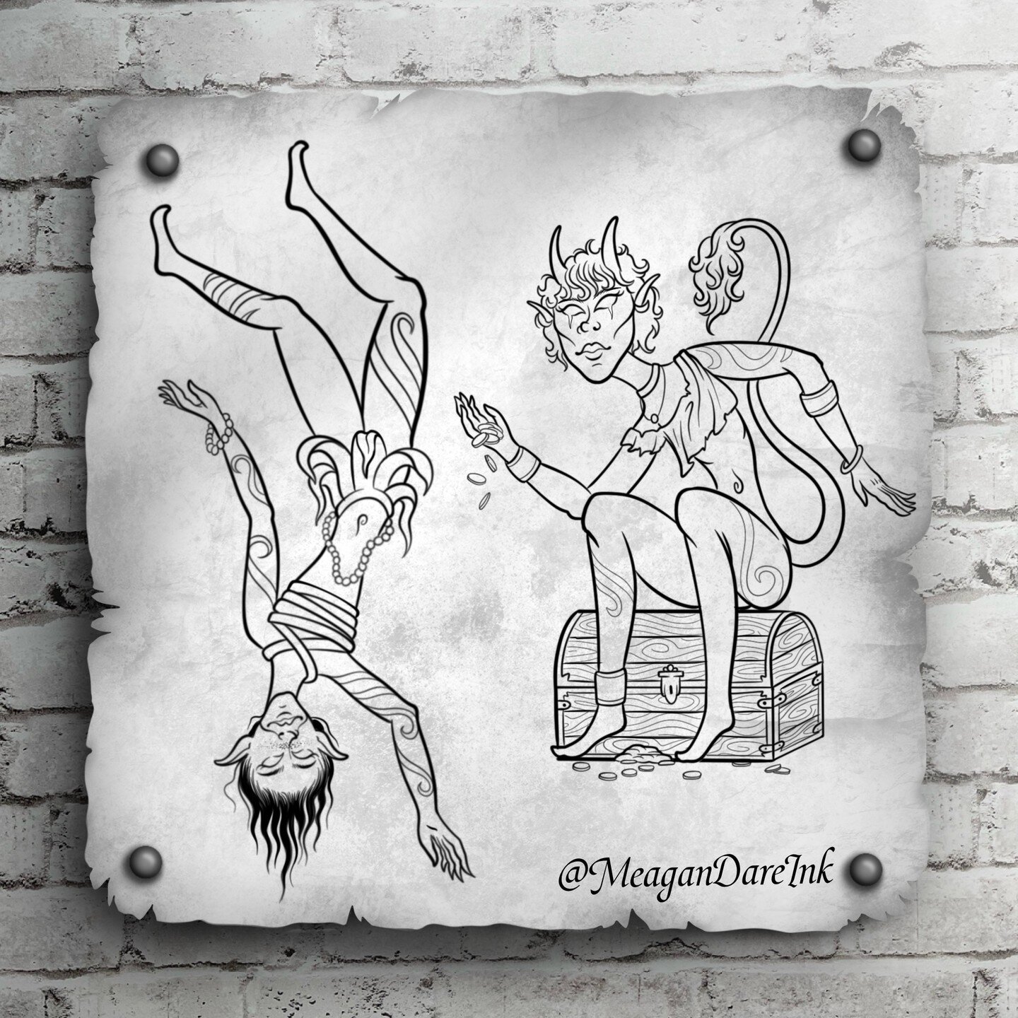 ✨ IMPS ✨
I’ve been loving drawing these cute imps and I can’t wait to draw more. One of them is a mischief imp and the other is a treasure imp. These weird little dudes just come straight out of my head and I never really know what they