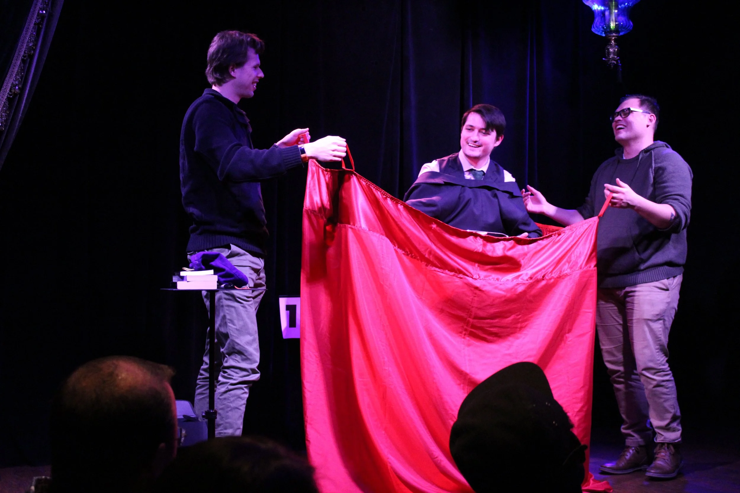 Chicago corporate magician Josh Weidner performing for a business audience