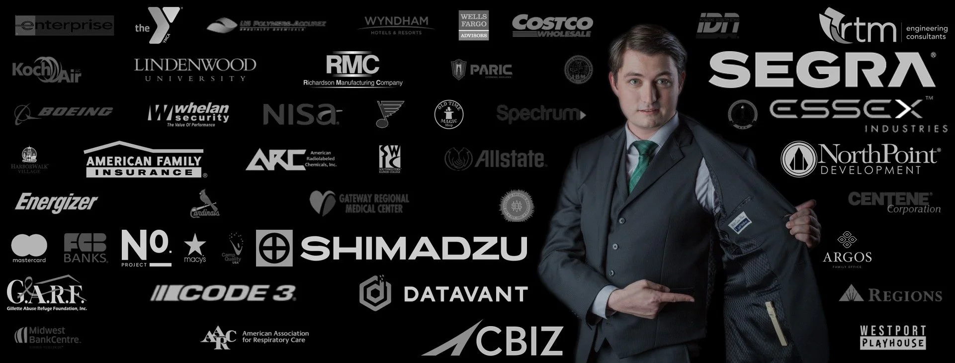 Satisfied clients of corporate magician Josh Weidner