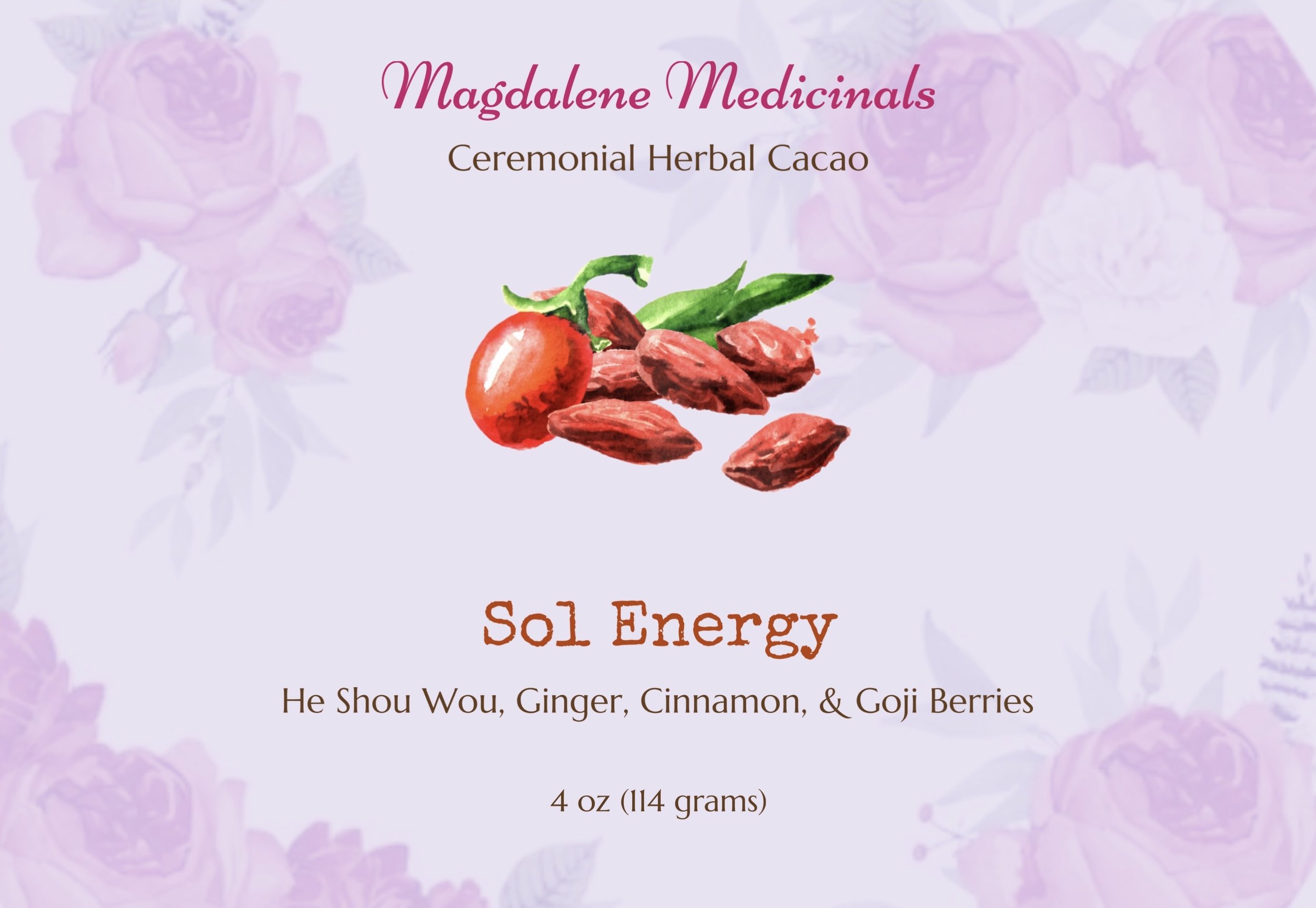 Ceremonial Herbal Cacao ~ Sol Energy