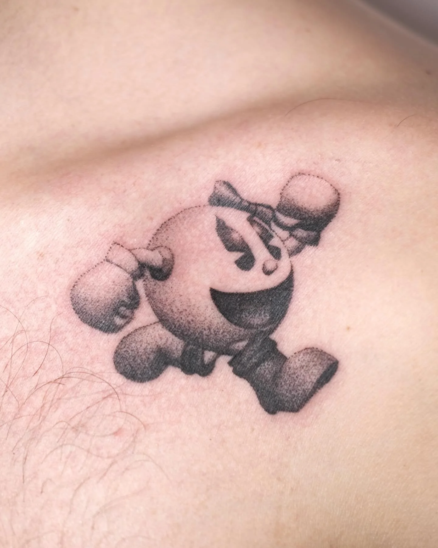 custom low poly ms pac-man for adam 🟡🎀👾🕹️ done during my recent guest spot in seattle!

books open for august!

ᯓ★

licence no: 108952
done at @badapple_tattoo 

#pacmantattoo #mspacman #lowpolytattoo #videogametattoo #gamingtattoo #pacman