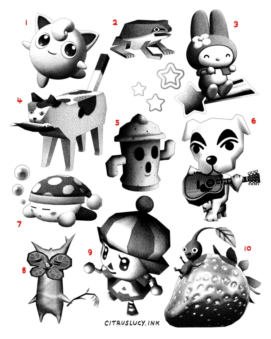 new flash drop!! a branch new new bunch of low poly/video game inspired flash (part 4!) 👾🌀🌷

sydney books currently open for august! 

i'll also be in london for a few days in september, europe in october, and melbourne in the first week of novemb