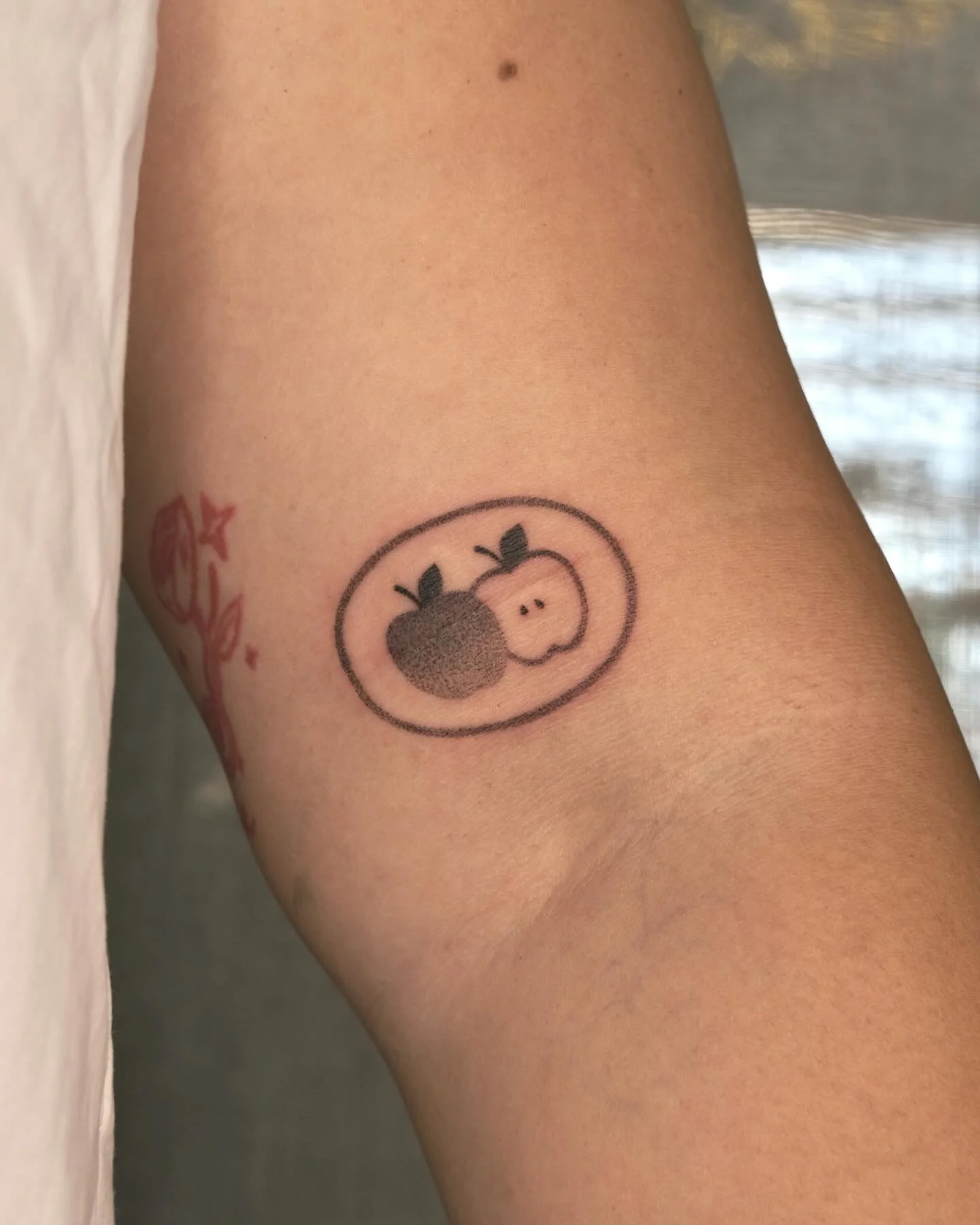 apple flash for danielle 🍎❤️🫶 love how this looks like a fruit sticker 😋

sydney, london and europe books open! ❤️

ᯓ★

licence no: 108952
done at @soletattoogallery