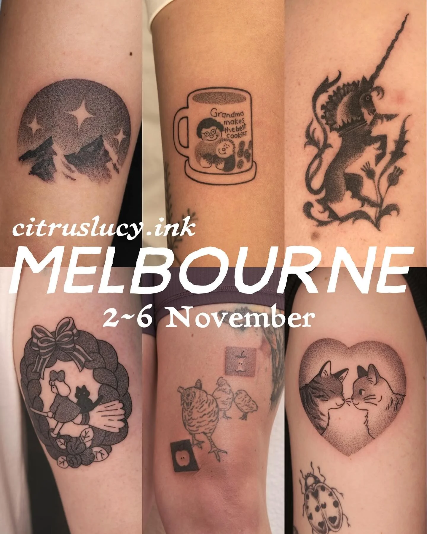 hi melbourne!!! 👋 i'll be guesting again at @t.o.m.o.d.a.c.h.i.tt during 2-6 november this year! books are now open via the form in my bio! 🪡

apologies if I'm slow to respond to booking requests as I am currently about to fly to europe 🫡 but I'll
