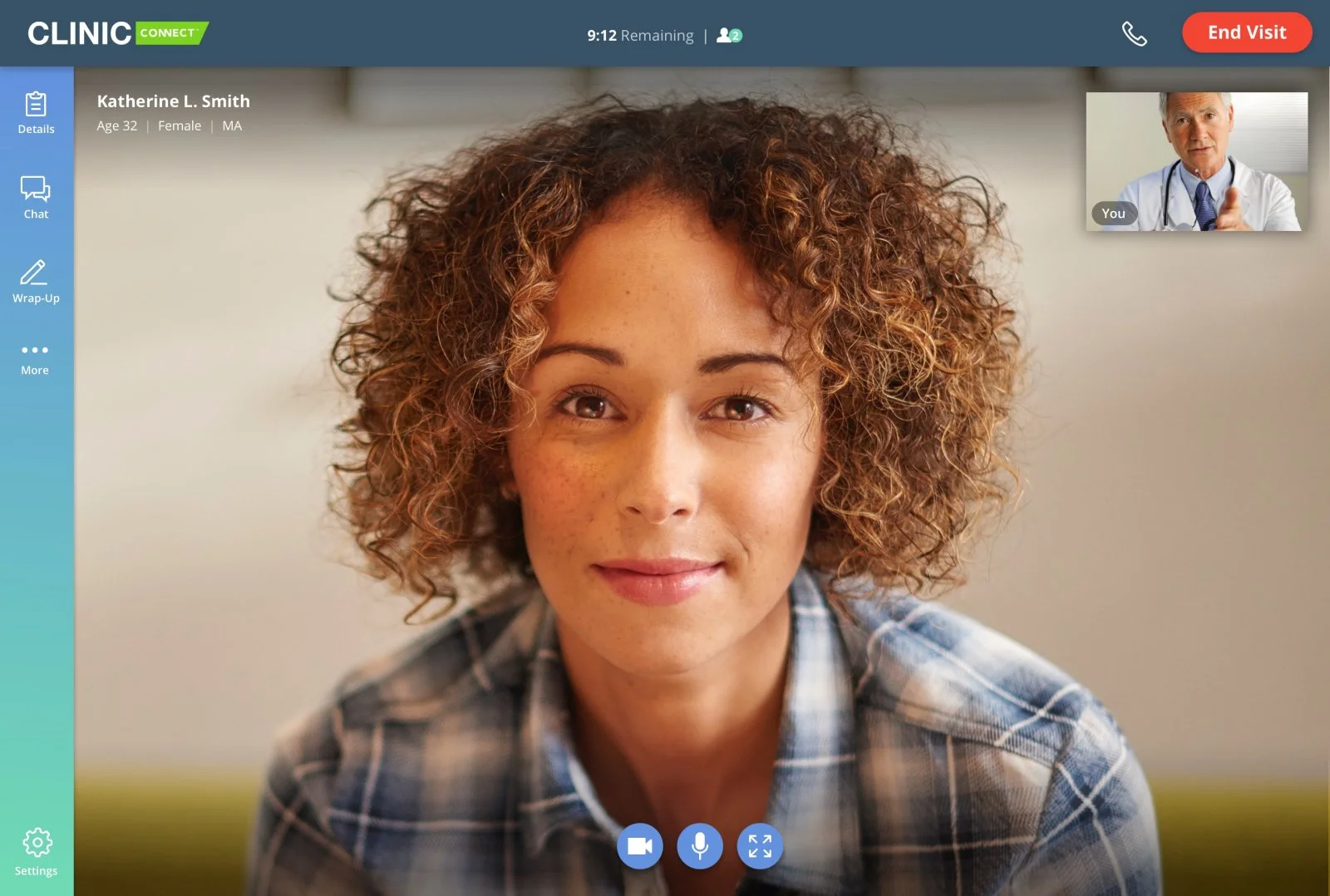 The video console supporting both 1 on 1 and multiple participants.