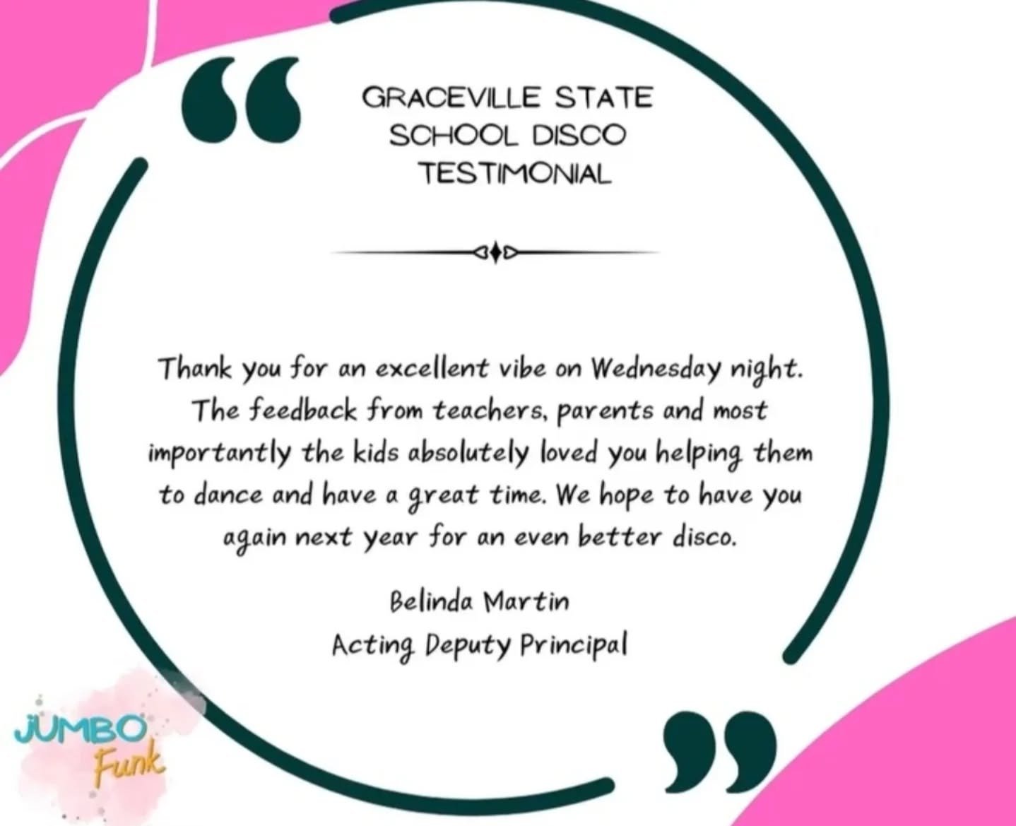 ✨️ Client Reviews ✨️

Don&rsquo;t take our word for it &mdash; hear it from the dance floor! 💃🌟

Here&rsquo;s what our clients are saying about their Jumbo Funk experience! 📢💕🪩

#jumbofunk #mobiledj #childrensentertainment #masterofceremony
