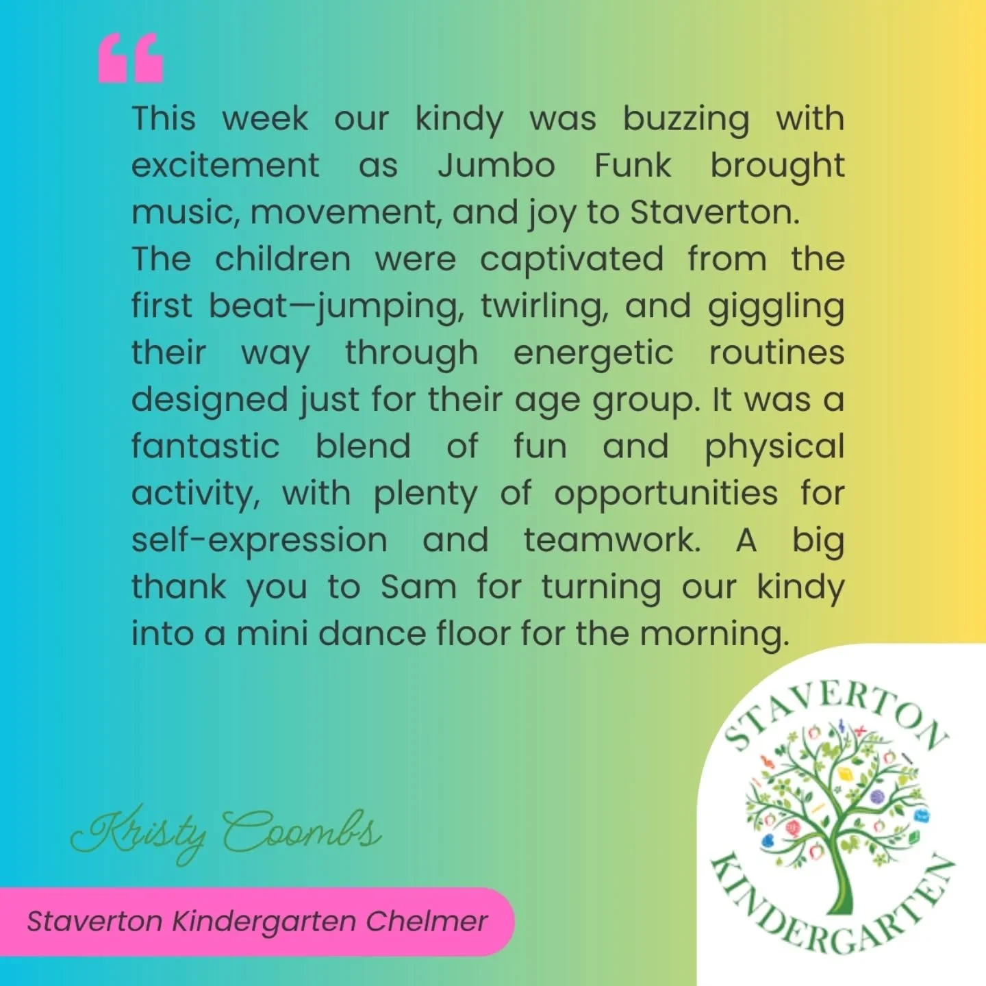 What a wonderfull week visiting the children at Staverton Kindergarten Chelmer 💚🎶 

We had so much fun singing, dancing and learning a fun Christmas Routine 🎄✨️🎅🏻