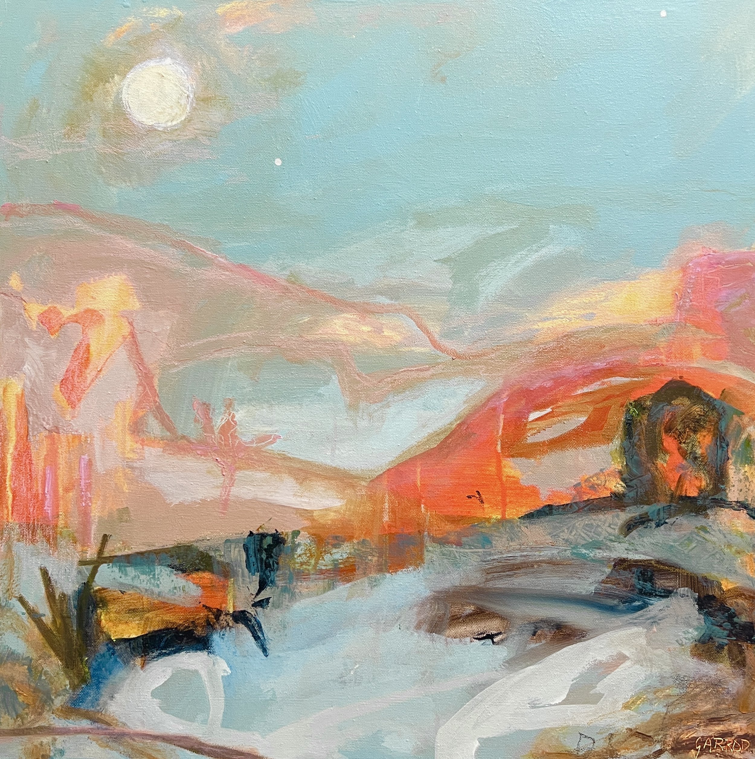 Abstract landscape by Catherine Garrod
